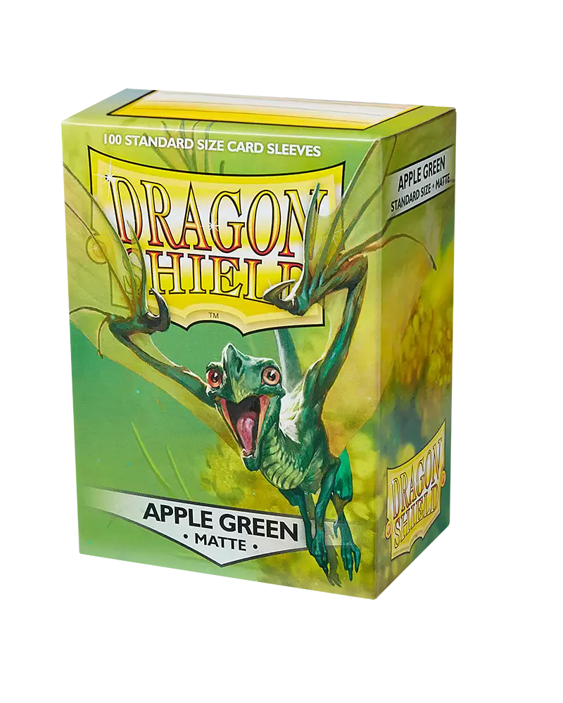 Dragon Shield Sleeves Matte Apple Green Pose 3