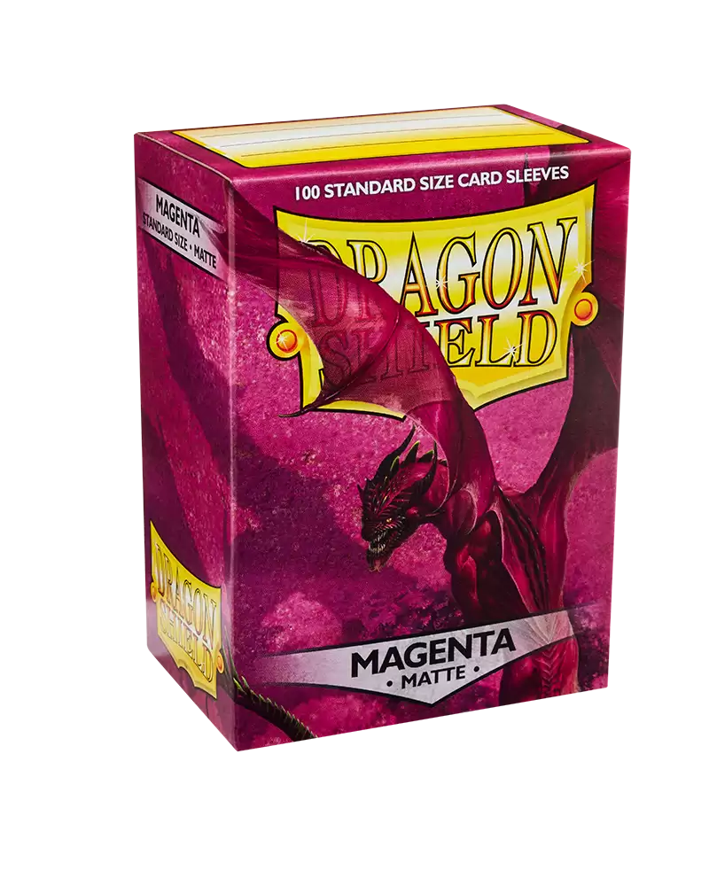 Dragon Shield Sleeves Matte Magenta Pose 5