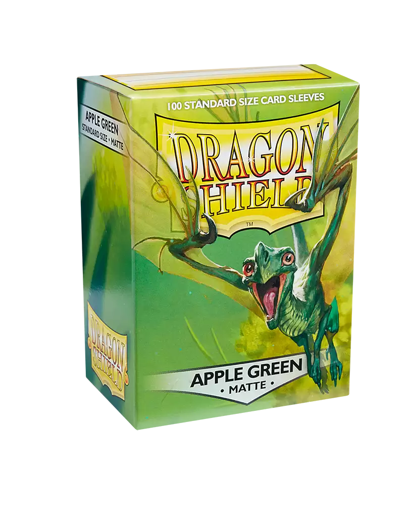 Dragon Shield Sleeves Matte Apple Green Pose 5