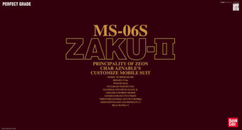 Gundam Universal Century 1/60 Perfect Grade MS-06S Zaku II Pose 1